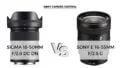 Sigma 18-50mm f2.8 DC DN vs Sony E 16-55mm f2.8 G side by side images