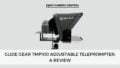 An image of the Glide Gear TMP100 Adjustable Teleprompter with a gray background