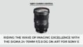 an image of the Sigma 24-70mm f/2.8 DG DN Art with a gray background