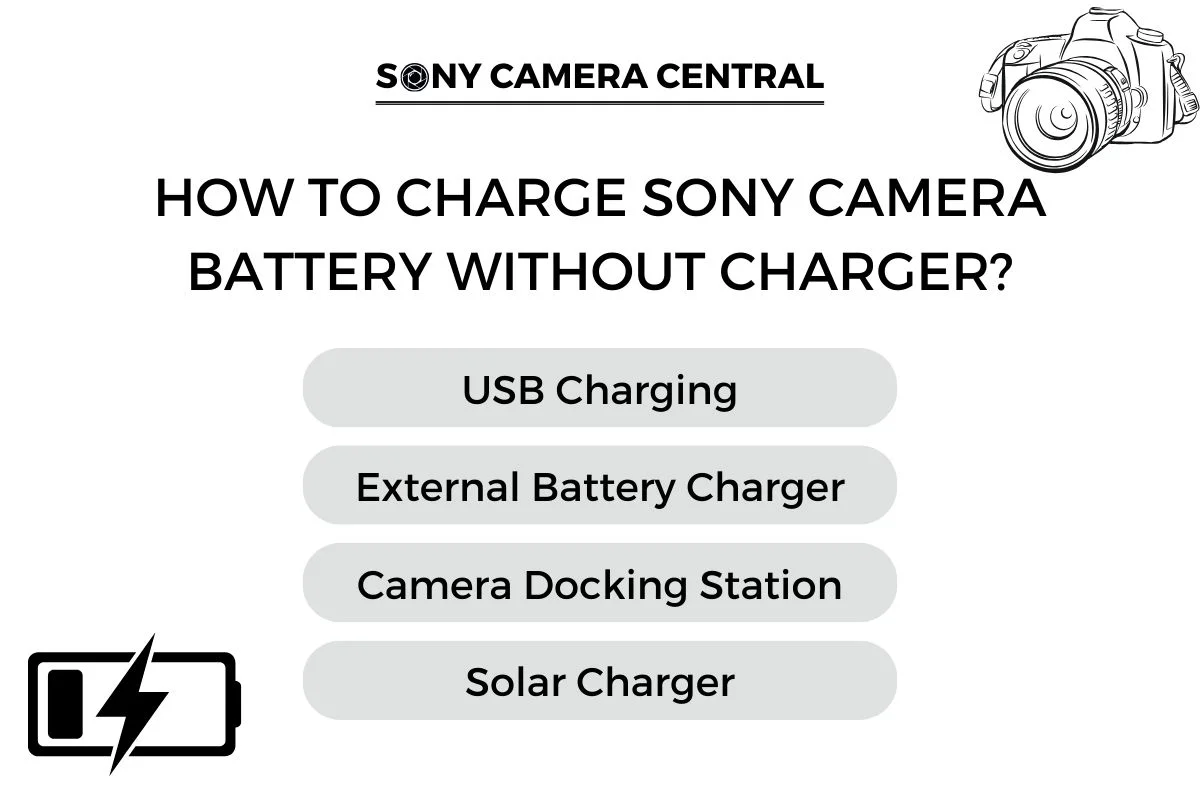 How to charge Sony camera battery without charger.