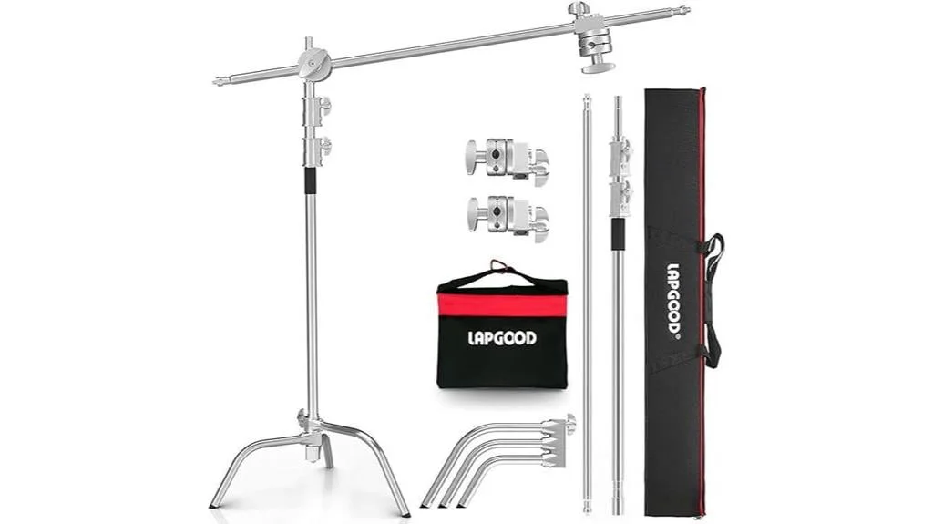 10 8ft adjustable c stand with boom arm for photography