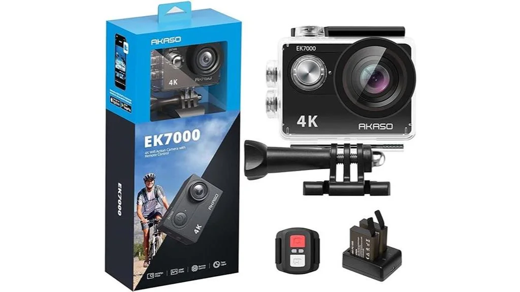 4k30fps action camera with 20mp wide angle and waterproof