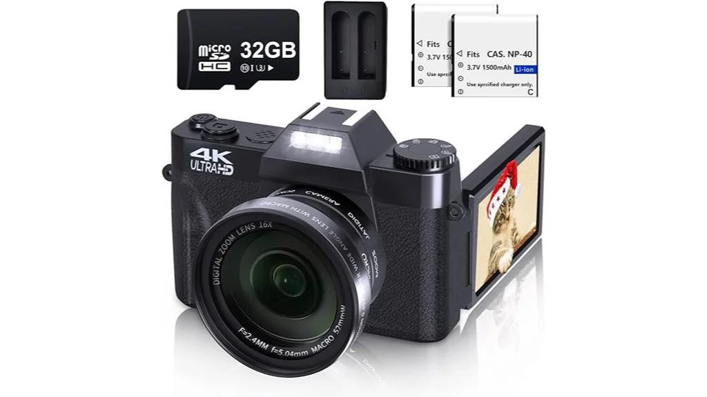 black digital camera for photography and video