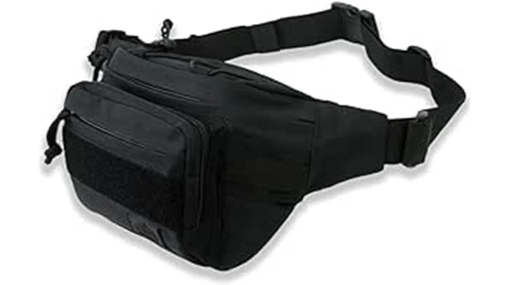 black military waist bag