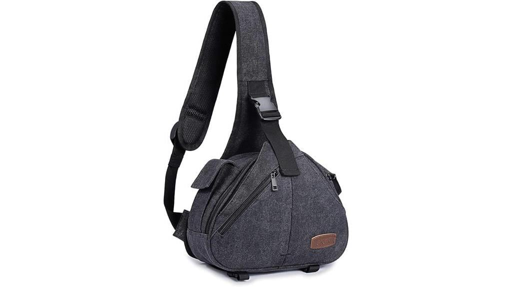 canvas camera bag with tripod holder