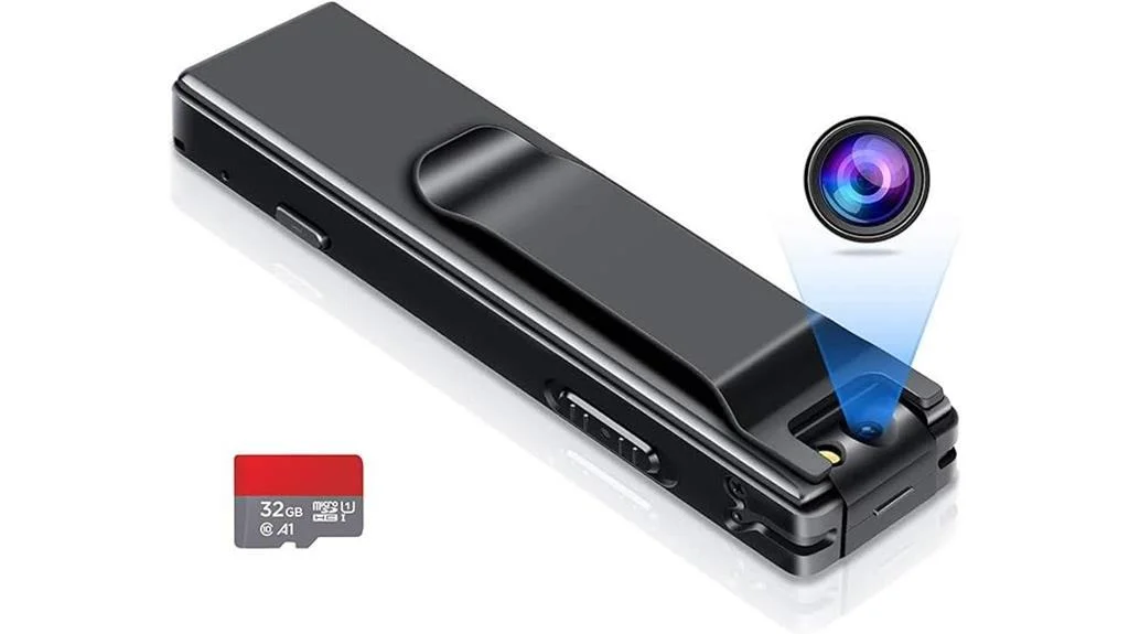 compact body camera with 32g memory card