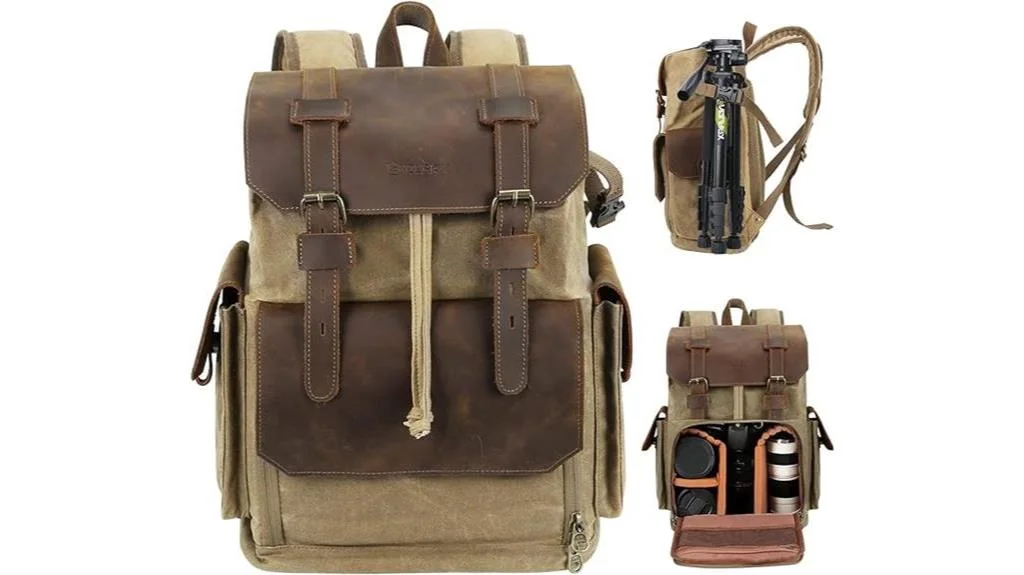 durable camera backpack with laptop compartment and tripod holder