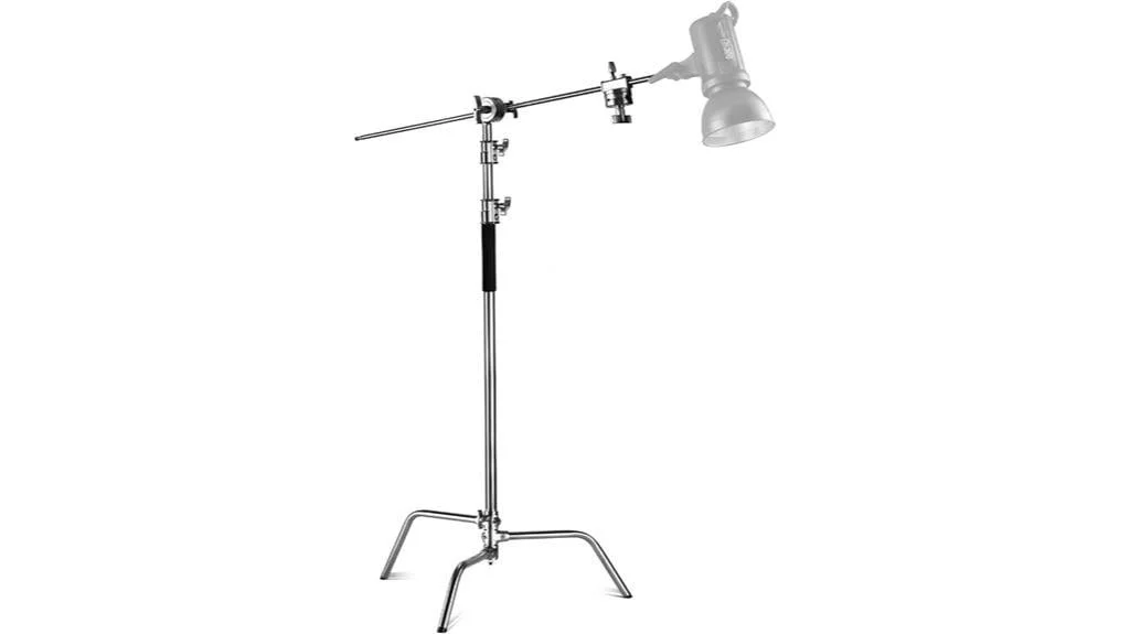 heavy duty stainless steel c stand with boom arm