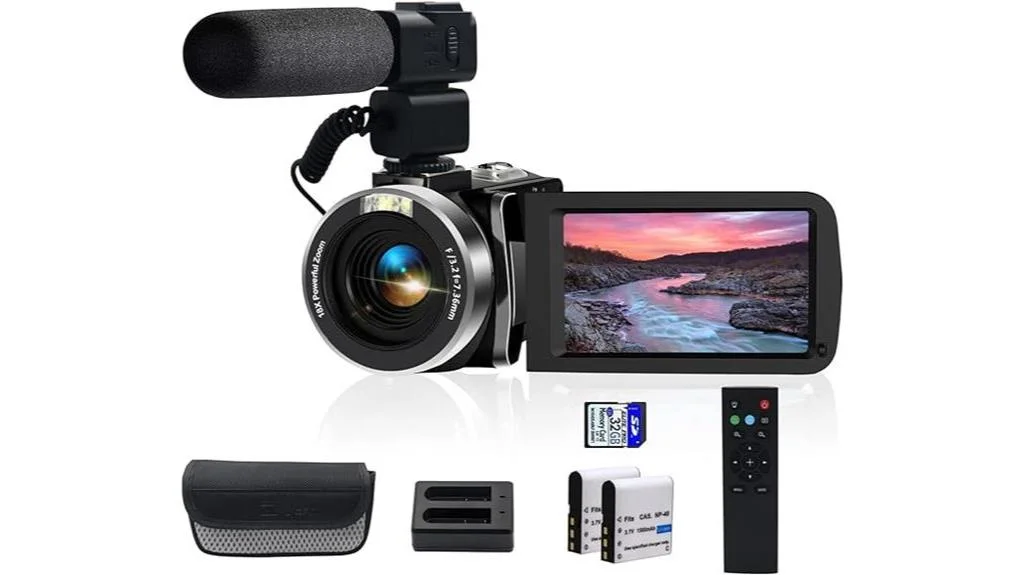 high quality 4k camcorder with touchscreen and 32g card