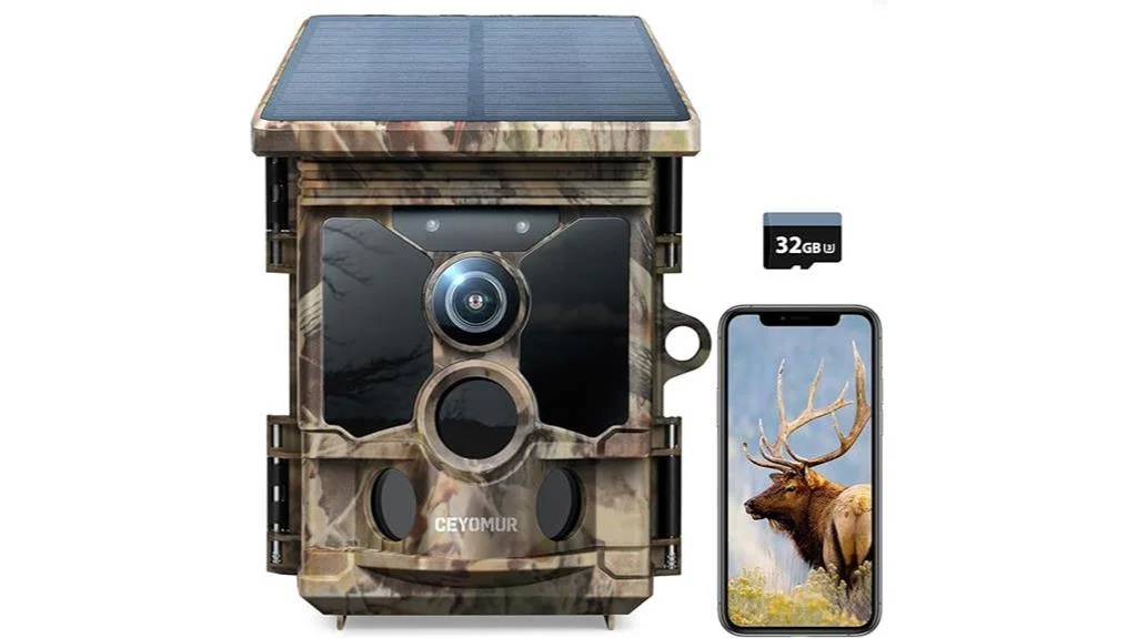 high quality 4k solar trail camera with wifi and bluetooth