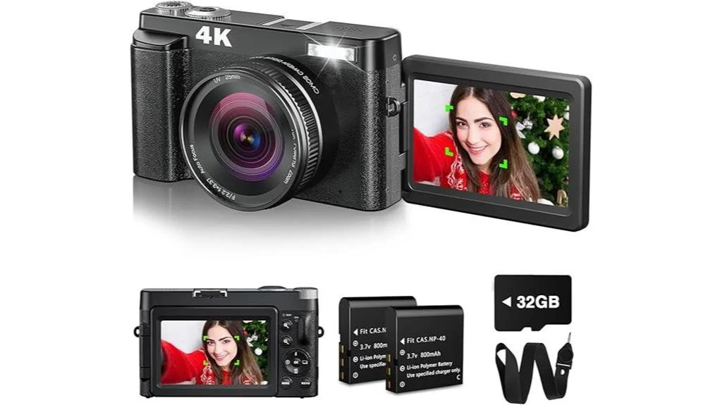 high resolution digital camera with autofocus and vlogging capabilities