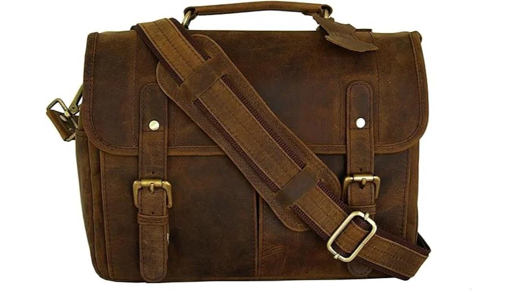leather camera messenger bag
