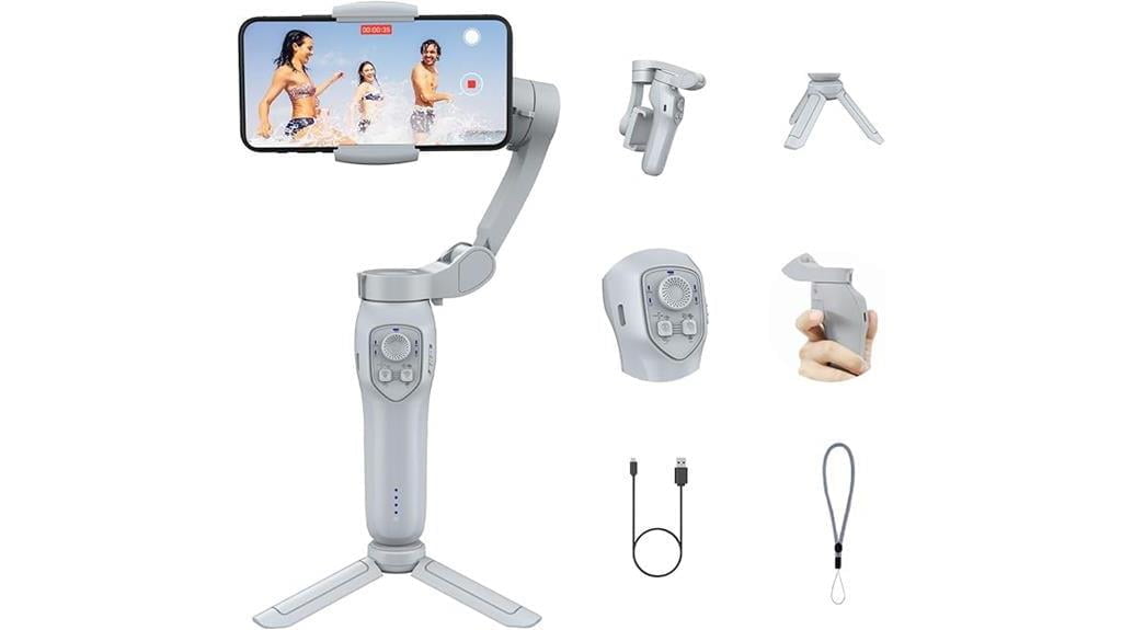 sleek smartphone stabilizer with 3 axis gimbal