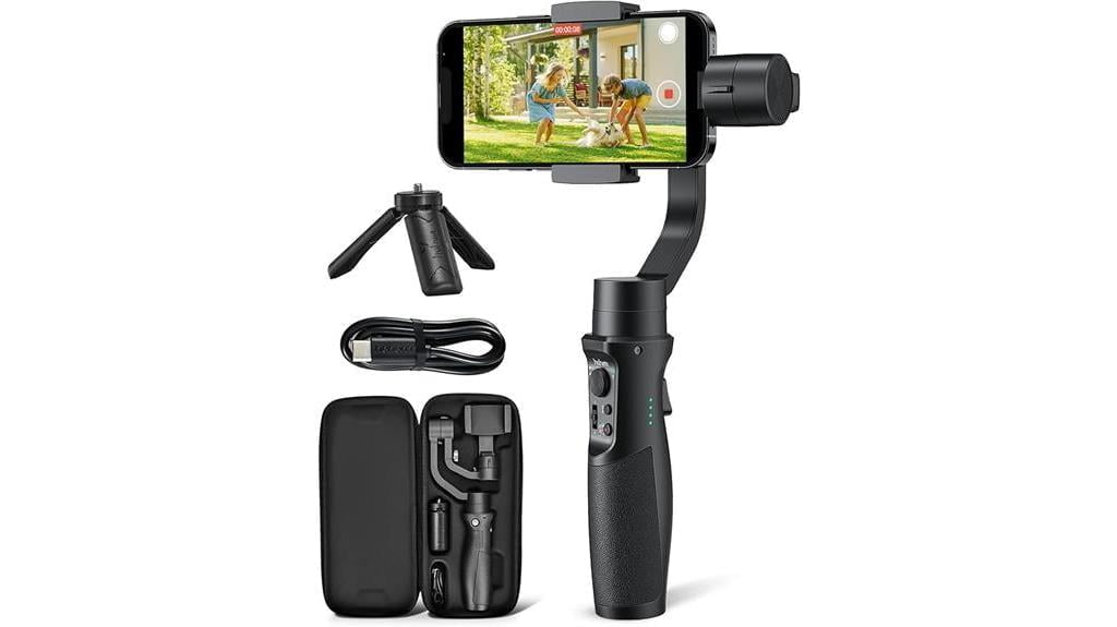 smartphone stabilizer with 3 axis gimbal
