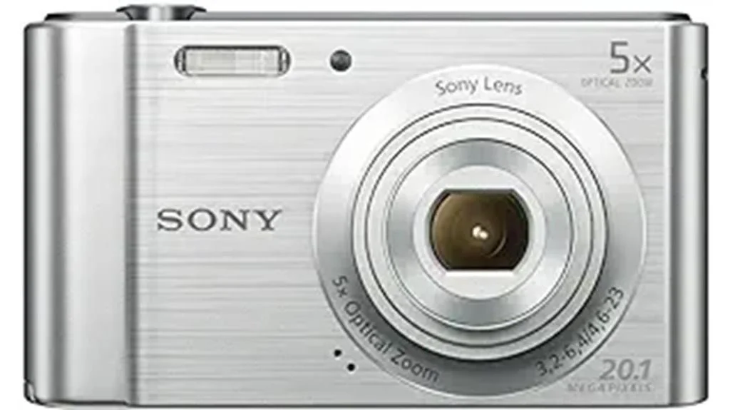 sony silver digital camera