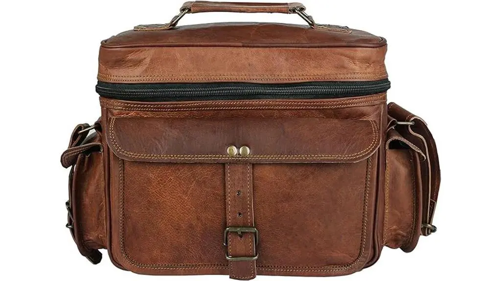 vintage leather camera bag