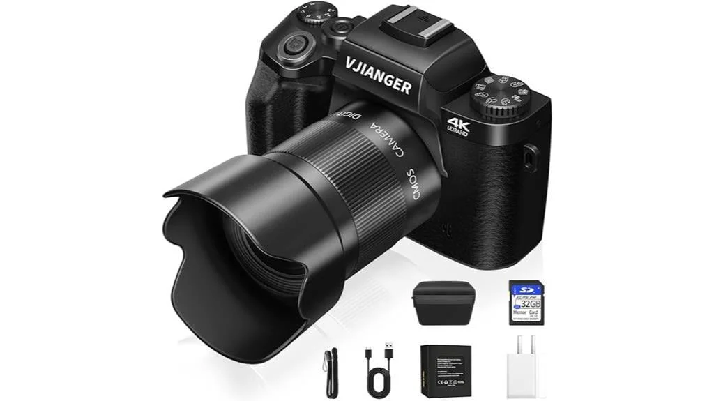 vjianger 4k vlogging camera