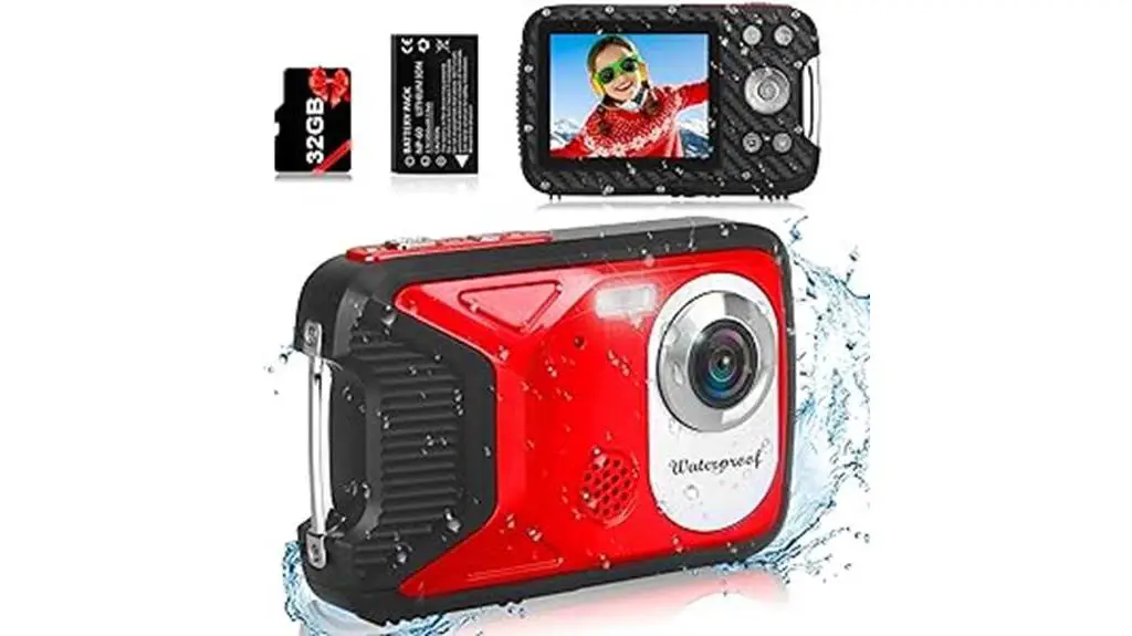 waterproof hd camera with 32gb card