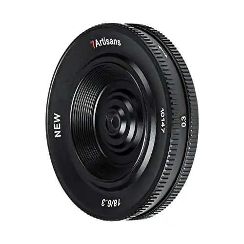 7artisans 18mm F6.3 Ultra-Thin Prime Lens APS-C Lens for Sony E-Mount Mirrorless Cameras