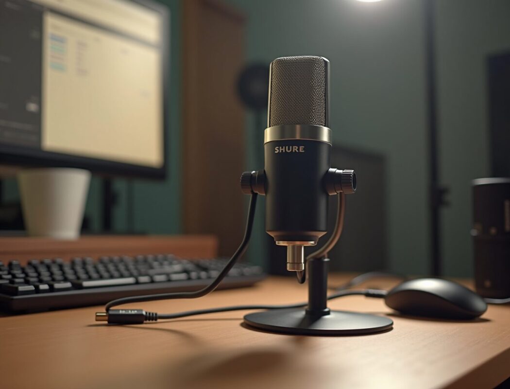 Shure MVX2U XLR to USB adapter podcast setup